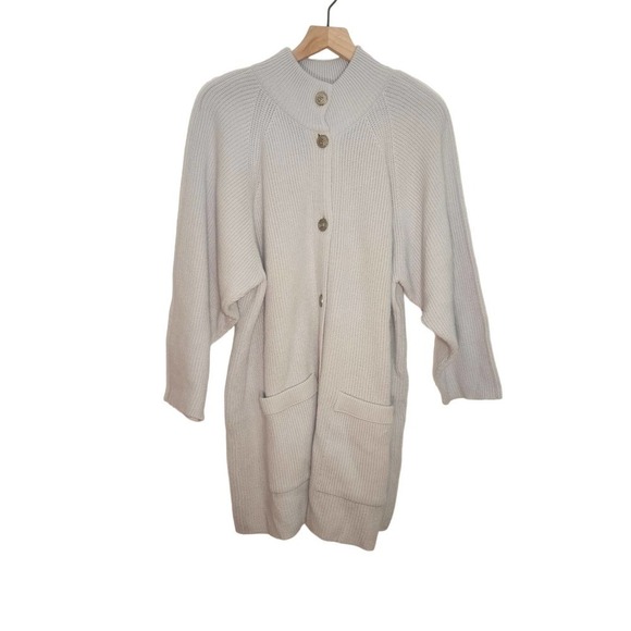 Dino Valiano Button Cardigan Merino Angora Sweater Large - Picture 1 of 8